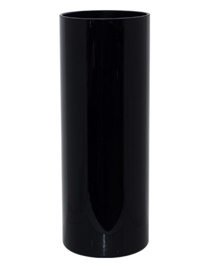 BLACK CYLINDER VASE