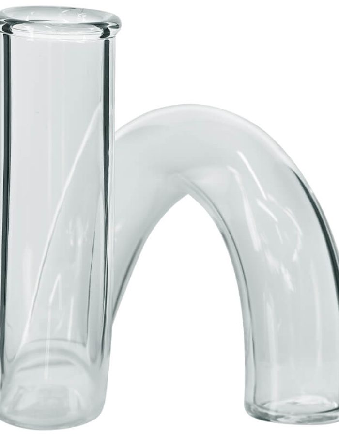 CLEAR TWIST VASE 12CM